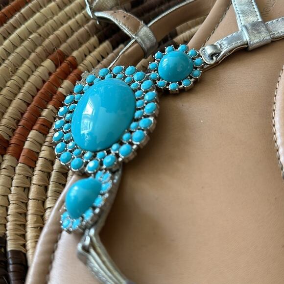 BCBGeneration turquoise sandals boho 9 - Picture 5 of 6